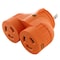 Ac Works Plug Adapter, L6-30R, L6-30P, L6-30P, L6-30P, Orange ADVL630L630 - alternate 1